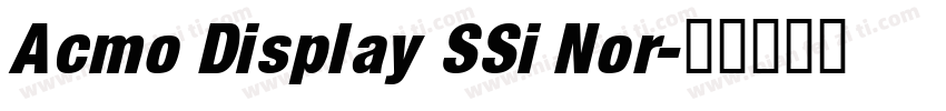 Acmo Display SSi Nor字体转换